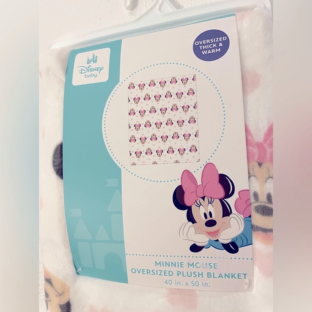 Disney baby 🍼plush Minnie Mouse oversized plush blanket size 40x60 new w/ tags! - Picture 7 of 8